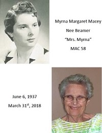 Myrna MACEY  2018 avis de deces  NecroCanada