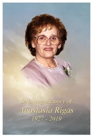 Anastasia Rigas avis de deces  NecroCanada