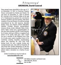 David Conrad ARONSON  December 21 1943