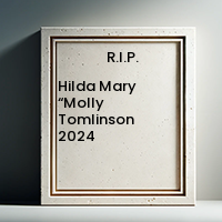 Hilda Mary “Molly Tomlinson  2024 avis de deces  NecroCanada