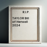 TAYLOR Bill of Hensall  2024 avis de deces  NecroCanada