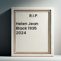 Helen Jean Black  1935  2024 avis de deces  NecroCanada