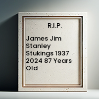 James Jim Stanley Stukings  1937  2024 87 Years Old avis de deces  NecroCanada