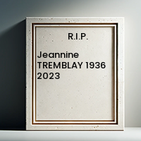 Jeannine TREMBLAY  1936  2023 avis de deces  NecroCanada