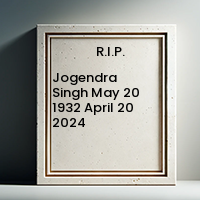 Jogendra Singh  May 20 1932