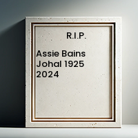 Assie Bains Johal  1925  2024 avis de deces  NecroCanada