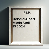 Donald Albert Morin  April 19 2024 avis de deces  NecroCanada