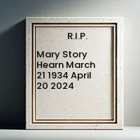 Mary Story Hearn  March 21 1934  April 20 2024 avis de deces  NecroCanada