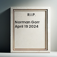 Norman Gorr  April 19 2024 avis de deces  NecroCanada