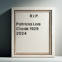 Patricia Lois Cloak  1929  2024 avis de deces  NecroCanada