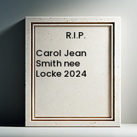 Carol Jean Smith nee Locke  2024 avis de deces  NecroCanada