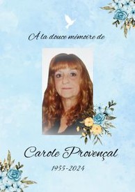 Carole Provençal  19552024 avis de deces  NecroCanada