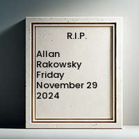 Portrait of Allan Rakowsky