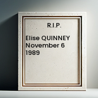 Elise QUINNEY  November 6 1989