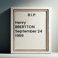 Henry BRERTTON  September 24 1969