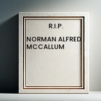 NORMAN ALFRED MCCALLUM