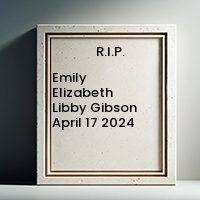 Emily Elizabeth Libby Gibson  April 17 2024 avis de deces  NecroCanada