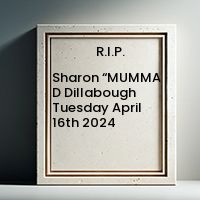 Sharon “MUMMA D Dillabough  Tuesday April 16th 2024 avis de deces  NecroCanada