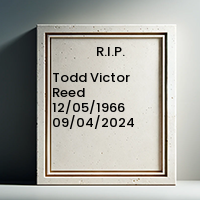 Todd Victor Reed  12/05/1966  09/04/2024 avis de deces  NecroCanada