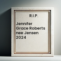 Jennifer Grace Roberts nee Jensen  2024 avis de deces  NecroCanada