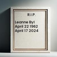 Leanne Byl  April 22 1962