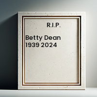 Betty Dean  1939  2024 avis de deces  NecroCanada