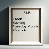 Eileen Kuenzig  Tuesday March 26 2024 avis de deces  NecroCanada