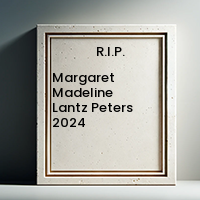 Margaret Madeline Lantz Peters  2024 avis de deces  NecroCanada