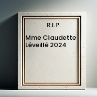 Mme Claudette Léveillé  2024 avis de deces  NecroCanada