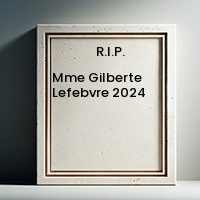 Mme Gilberte Lefebvre  2024 avis de deces  NecroCanada
