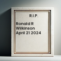 Ronald R Wilkinson  April 21 2024 avis de deces  NecroCanada