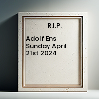 Adolf Ens  Sunday April 21st 2024 avis de deces  NecroCanada