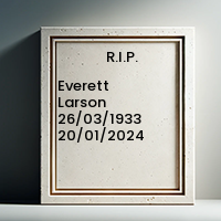 Everett Larson  26/03/1933  20/01/2024 avis de deces  NecroCanada