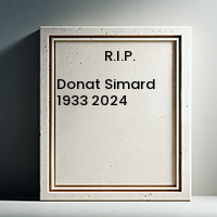 Donat Simard  1933  2024 avis de deces  NecroCanada