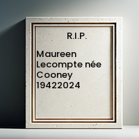 Maureen Lecompte née Cooney  19422024 avis de deces  NecroCanada