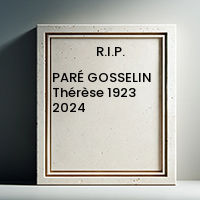 PARÉ GOSSELIN Thérèse  1923  2024 avis de deces  NecroCanada
