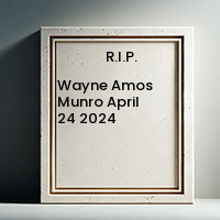Wayne Amos Munro  April 24 2024 avis de deces  NecroCanada