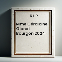Mme Géraldine Gionet Bourgon  2024 avis de deces  NecroCanada