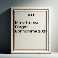 Mme Emma Forget Bonhomme  2024 avis de deces  NecroCanada