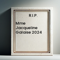 Mme Jacqueline Galaise  2024 avis de deces  NecroCanada