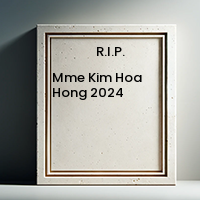 Mme Kim Hoa Hong  2024 avis de deces  NecroCanada