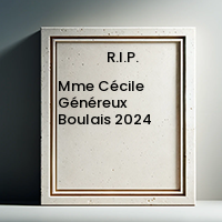 Mme Cécile Généreux Boulais  2024 avis de deces  NecroCanada