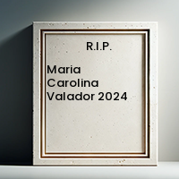 Maria Carolina Valador  2024 avis de deces  NecroCanada