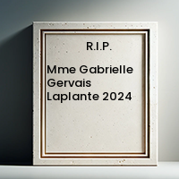 Mme Gabrielle Gervais Laplante  2024 avis de deces  NecroCanada