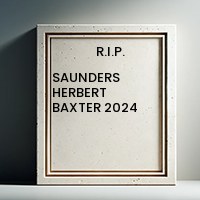SAUNDERS HERBERT BAXTER  2024 avis de deces  NecroCanada