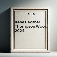 Irene Heather Thompson Wood  2024 avis de deces  NecroCanada