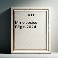 Mme Louise Bégin  2024 avis de deces  NecroCanada