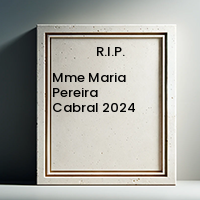 Mme Maria Pereira Cabral  2024 avis de deces  NecroCanada