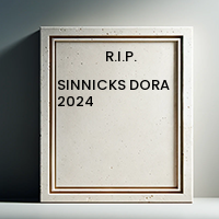 SINNICKS DORA  2024 avis de deces  NecroCanada