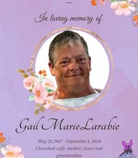 Gail Larabie  Sunday September 1st 2024 avis de deces  NecroCanada